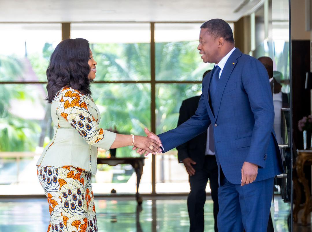 Commonwealth : Shirley  Botchway,  en visite exploratoire au Togo, a été reçue par le Président du Conseil